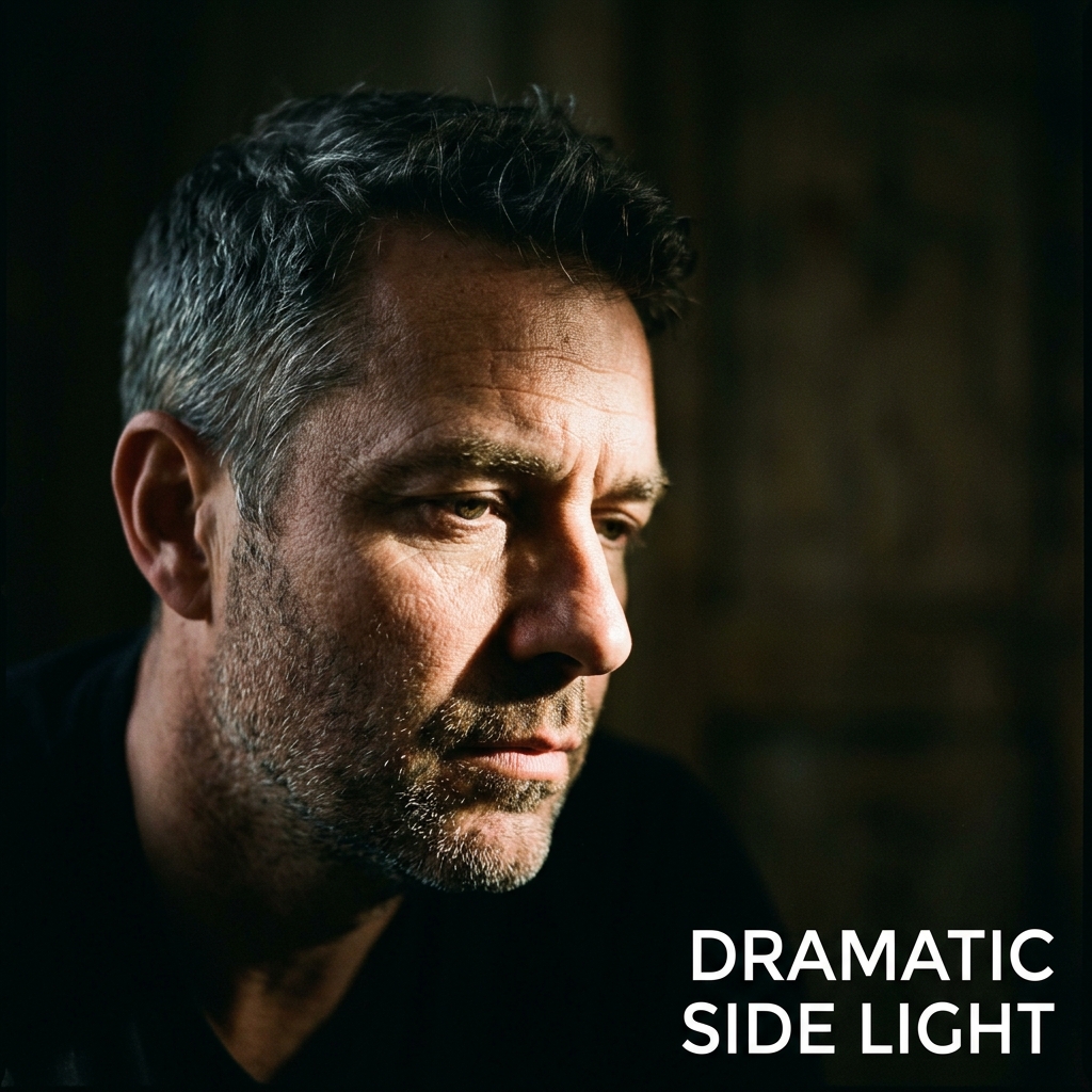 Dramatic Side Light: luz lateral que crea sombras profundas